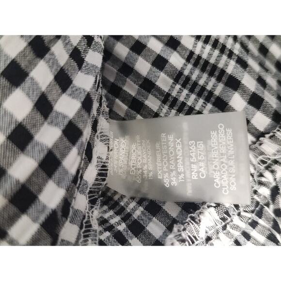 Calvin Klein Black & White Gingham V‑Neck Mini Dress - Picture 4 of 10